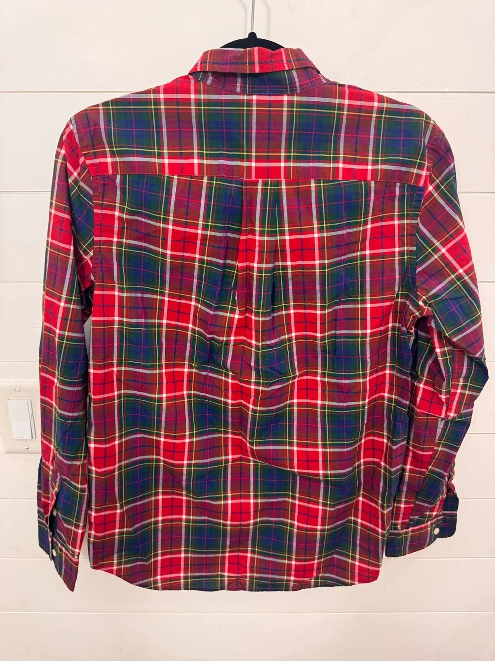Ralph Lauren Red and Green Plaid Button-Down Shirt